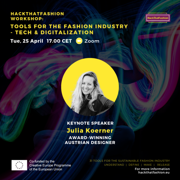 Webinar Tecnología & Digitalización Moda Sostenible + charla con Julia Koerner