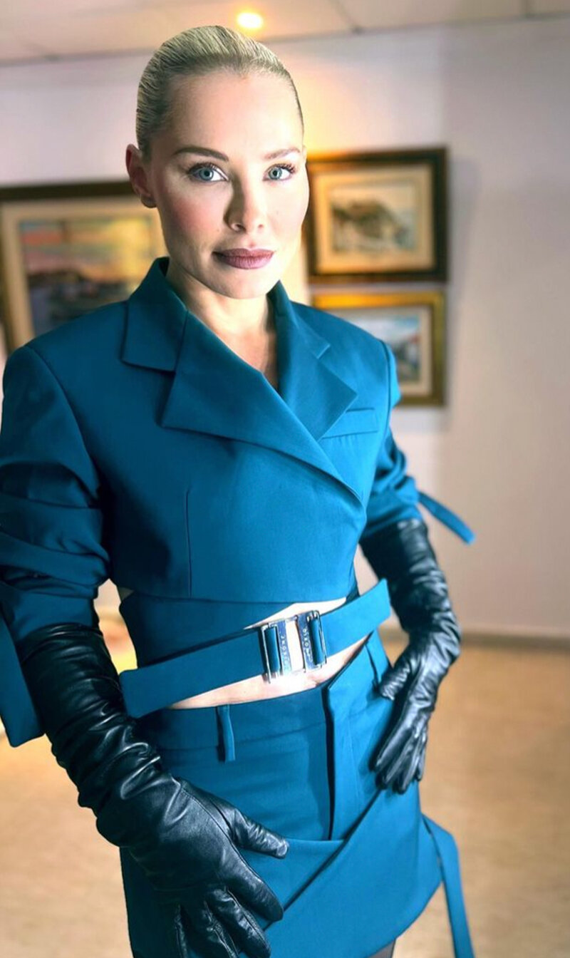 Un look del alumnus del IED Barcelona Javier Girón (JNORIG) diseñado con Clod3D en Eurovisión Soraya Arnelas
