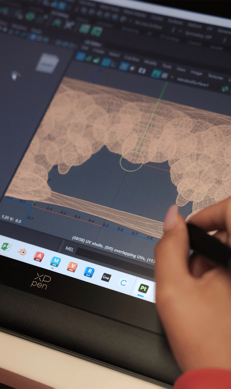Mano diseñando con una tableta Artist Pro 16 Gen 2 tablets XPPen