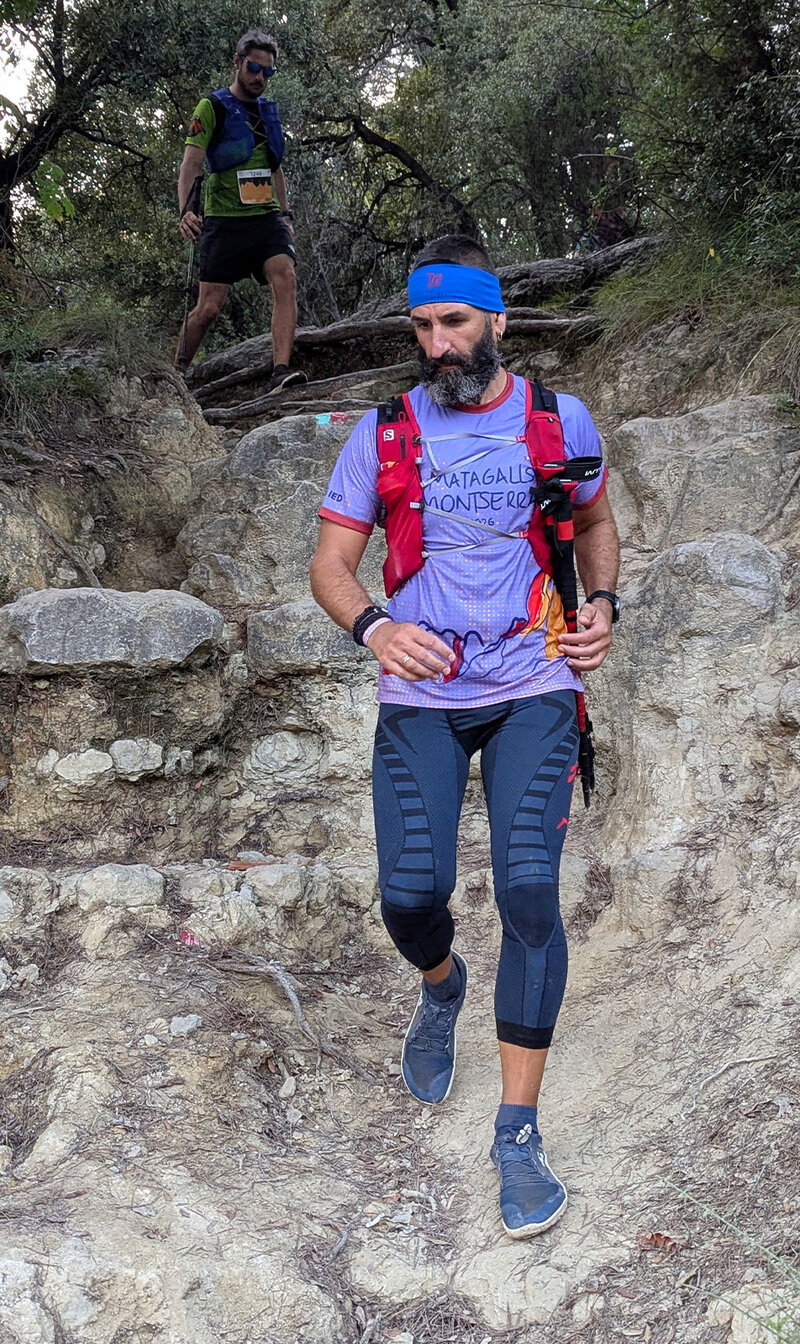 Corredor de una carrera de montaña