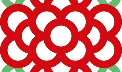 Diseño de una rosa que imita el dibujo del clásico panot de flor barcelonés